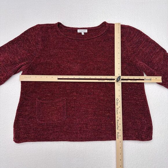 Habitat Sweater Size‎ Large Maroon Roll Neck Pullover Lagenlook Soft Cozy - Picture 7 of 9